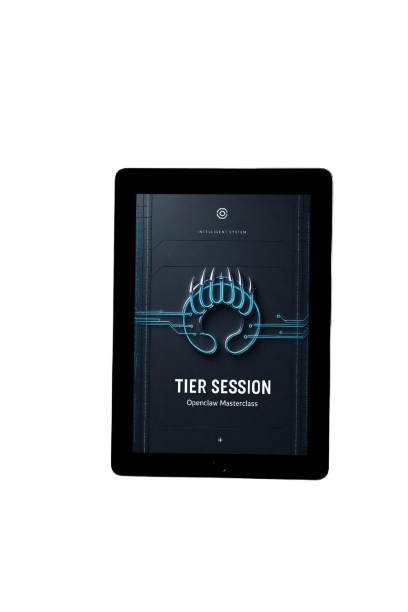 A tablet device displaying the 'TIER SESSION'  on transparent background